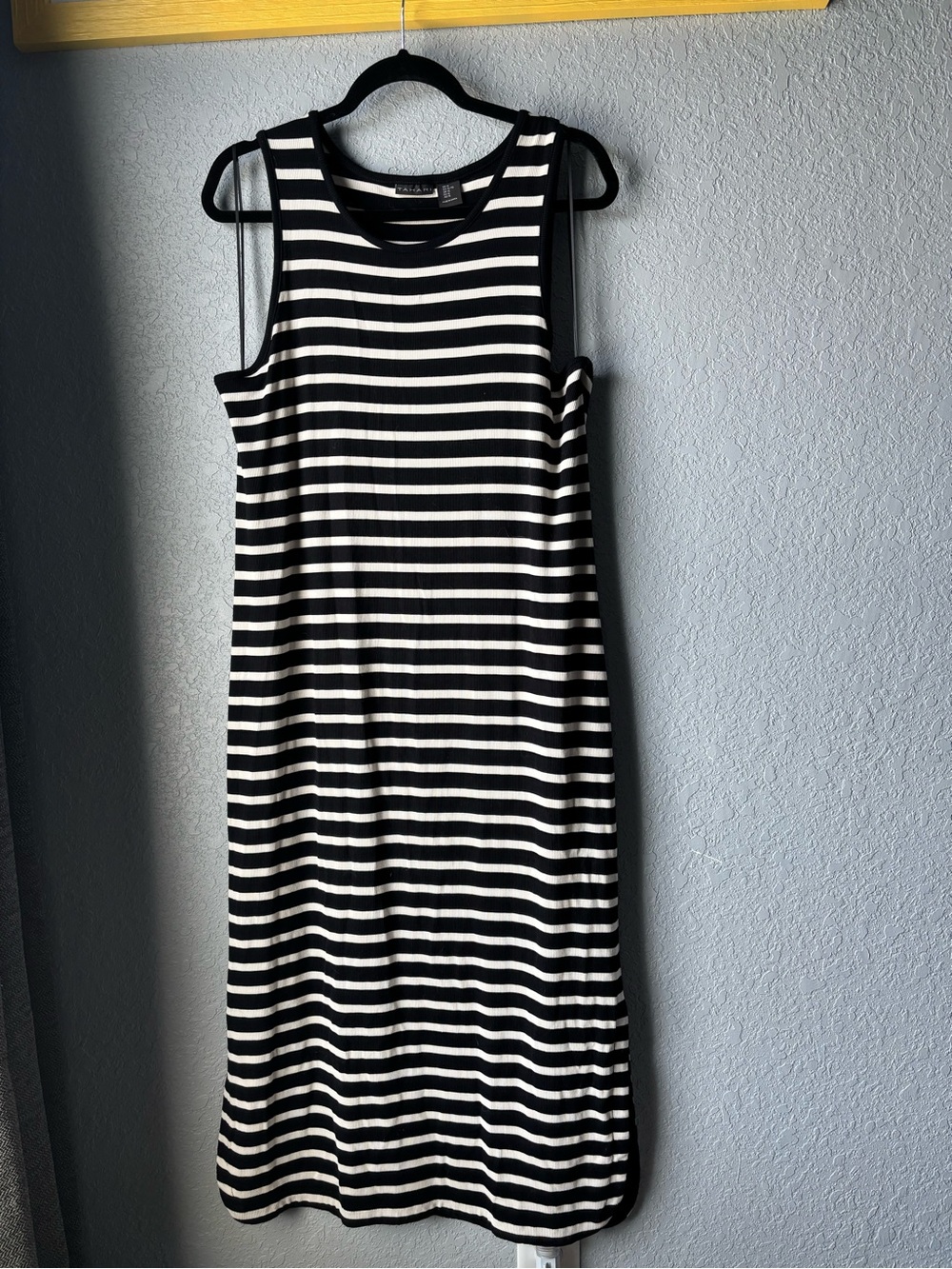 Tahari Striped Sleeveless Dress, Size XL